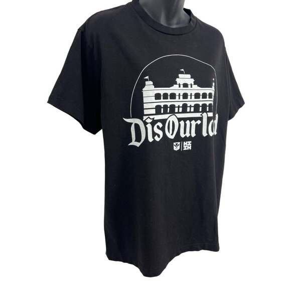 Hawaii Finest Dis Ourland Black Graphic Tee Shirt Mens Medium 2023 Cotton EUC - Picture 3 of 5